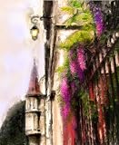 0010508 Canvas Art for Home Decor - Hand Finished Giclee Landscape Painting Somewhere in France from Old World series by Lena Kashigin, 16x20, Original Canvas Artwork Numbered and Signed by the Artist, LIMITED EDITION, Gallery Wrap, ready to hang.