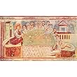 Italo-Byzantine masters (Frescoes in Sant Angelo in Formis the life of Christ, Scene: The Last Supper) - 13x19