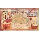 Italo-Byzantine masters (Frescoes in Sant Angelo in Formis the life of Christ, Scene: The Last Supper) - 13x19