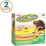 Set of 2 Cats Meow Yellow Undercover Fabric Moving Mouse Cat Play Cat's Toy As Seen on Tv