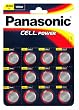 Panasonic - Pack de 12 Piles Boutons Lithium CR2032
