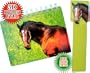 3-D Horses Themed Souvenir Photo Storage Album With FREE Bonus Bookmark