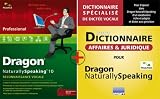 Dragon NaturallySpeaking professional v10 + dictionnaire affaires/juridique