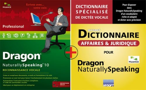 Dragon NaturallySpeaking professional v10 + dictionnaire affaires/juridique