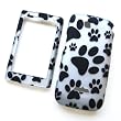 Sidekick 4G T839 (T-Mobile) Rubberized Snap On Protector Hard Case "Paw Prints" Design