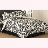 Zeus Black Large Scroll King Comforter Set