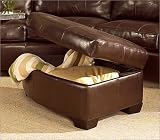 Jade Leather Ottoman By Coaster Furniture