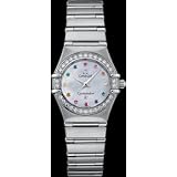 Omega Constellation Iris Ladies-Mini Mother-of-Pearl Colored Stones Dial Diamond Bezel Stainless... by Omega
