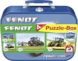 Schmidt Spiele 55589 - Fendt, Puzzle-Box 2 x 26, 2 x 48 Teile im Metallkoffer