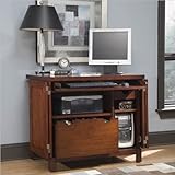 Computer Cabinet Contemporary Style in Cherry Finish