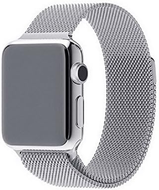 Apple Watch Band,Ivishow® Milanese Loop Stainless Steel Bracelet Smart Watch Strap for Apple Watch 42mm All Models with Unique Magnet Lock,No Buckle Needed -Silver (Not Fit iWatch 38mm Version 2015)