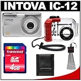 Intova IC-12 Compact Digital Camera with 180' Waterproof Underwater Housing with 4GB + Accessory Kit