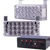 44 x Ultra Bright White LED Emergency Warning Use Flashing Strobe Lights Bar For Windshield Dash Grille