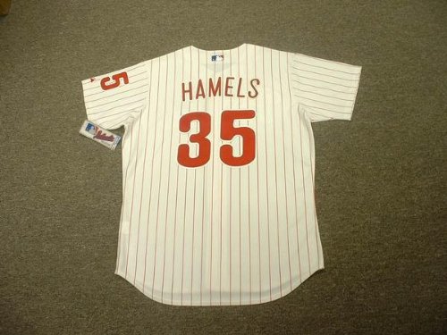 COLE HAMELS Philadelphia Phillies AUTHENTIC Majestic Home Baseball Jersey, 44/LARGE