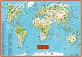 Children's World Map (Wall Map, Laminated) (Illustrated World Map) (Map)