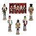 Amor Christmas Nutcracker Ornaments Set, 5PCS Wooden Nutcracker Soldier Hanging Decorations for Christmas Tree Figures Puppet Toy Gifts