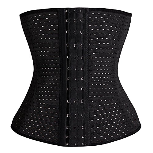 KSKshape Waist Tummy Trainer Body Shaper Corset Girdle Cincher Large Black