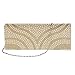 Damara Womens Patterned Pearl Flap-Over Dazzling Clutch Evening Bag,Black