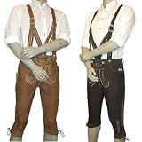 Trachten Lederhose Gustl Kniebund Ziegenvelour Leder in Wildbockqualit�t - (Farbe w�hlbar)von "trenditionals"