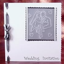 Deluxe wedding stationery - black and white - Invitation - style 1 - 1 pack