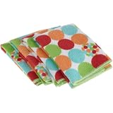 DII Microfiber Terry Printed Juicy Dots Dish Cloth, Set of 4