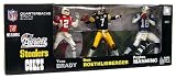 McFarlane Toys NFL Sports Picks Exclusive Elite Club Quarterbacks Action Figure 3-Pack (Tom Brady, Ben Roethlisberger and Peyton Manning)