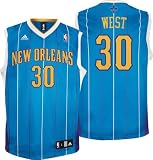 David West New Orleans Hornets Teal Youth 2009-2010 Replica adidas NBA Jersey