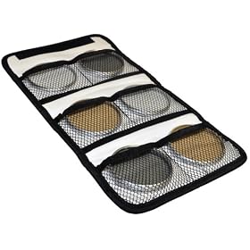 Opteka FW-100 Padded Canvas Filter Wallet for 6 Filters up to 82mm in Diameter (Black)