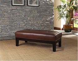 Coffee Table Leather Bench Ottoman Top Grain Leather Button Tufted By Coaster Furniture