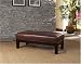 Coffee Table Leather Bench Ottoman Top Grain Leather Button Tufted By Coaster Furniture