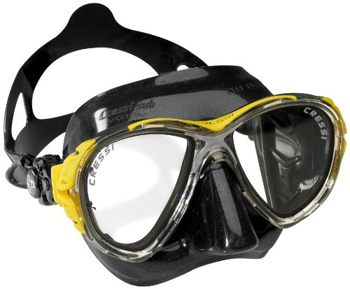 Cressi Uni Tauchmaske EYES Evo Crystal Black (Midi Size), gelb, DS355010 Preisvergleich
