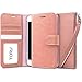 iPhone 6 Plus Case, TORU [Prestizio Wallet] iPhone 6S Plus Wallet Case with [CARD SLOT][ID HOLDER][KICKSTAND][WRIST STRAP] - Premium Wristlet Leather Flip Cover Case for iPhone 6/6S Plus - Pink
