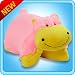 Genuine My Pillow Pet NEON HIPPO Large 18"