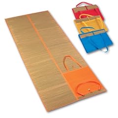 Strandmatte mit integrierter Baumwolltasche - rot - Ma�e ca.: 70 x 175 cm