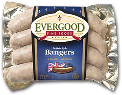 Evergood Fine Foods British Style Bangers Sausage 13 Oz Package - Pack of 10