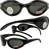 Windmaster Foam Padded Motorcycle Sunglasses Smoked Lenses And Shatterproof Polycarbonate Lenses Double-Sided Anti-Fog Coating And Foam Padded Frame