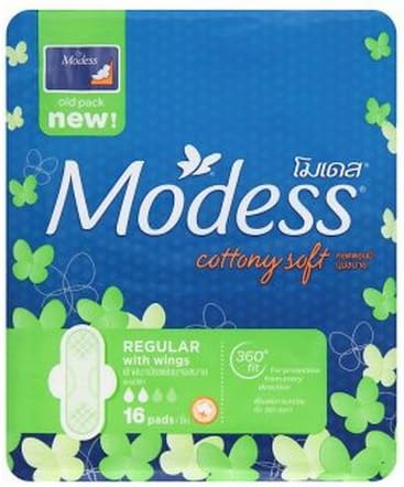 Modess Cottony Soft Regular 23 Cm. With Wings 16 Pads