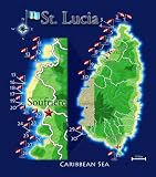 St Lucia Dive Map
