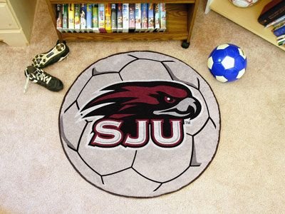 Buy Saint Joseph's Hawks NCAA Soccer Ball Round Floor Mat (29) by Fan Mats