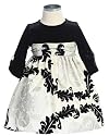 Clearance New Heirloom Velvet Flocked Flutter Sleeve Dress (Winter Blue or Ivory) 6M to 24M