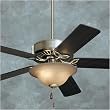 Emerson Fans CF712BS 50 Pro Series Traditional Indoor Brushed Steel Ceiling Fan w/ Light & Blades