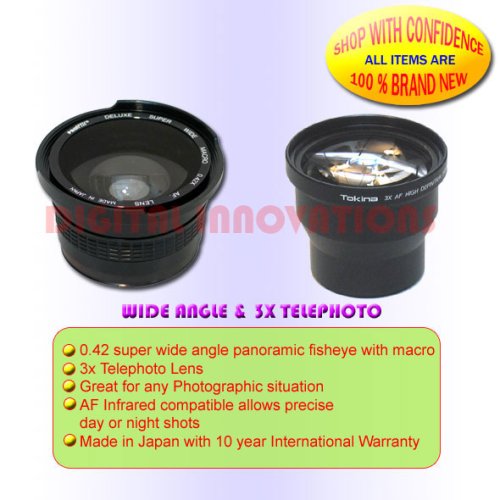 WIDE ANGLE & 3X TELEPHOTO LENSES CANON POWERSHOT S3 IS S5 IS