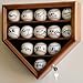 14 Baseball Display Case Cabinet Holder Wall Rack Home Plate Shaped w/98% UV Protection- Lockable