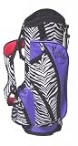 Birdie Babe Womens Golf Bag Cart Stand Zsa Zsa Zebra Purple