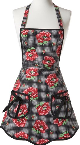 Jessie Steele Ava Bib Apron, 40's Cabbage Rose