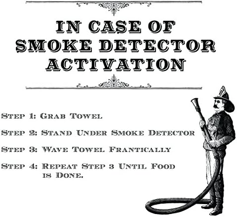 Smoke Detector Activation Apron -100% cotton apron by Sunday Drive Designs