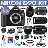 Nikon D90 Digital Camera + Nikon 18-55mm VR Lens + Nikon 70-300mm Lens + .4 ....