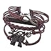 Susenstone®Elephant Handmade Leather Braid Fashion Bracelet