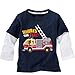 Metee Dresses Boys' Kids Blue Long Sleeve Cotton T-Shirts Cartoon Tops Size 3 Years