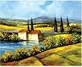 Magic Slice Non-Slip Flexible Cutting Board, Gourmet Size 12" x 15", Tuscan Scene by H. Hargrove